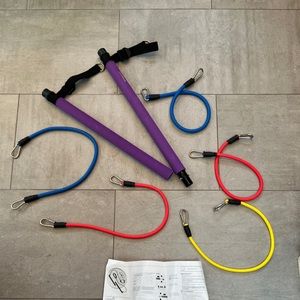 CB Exercise set - so many options & portable too!! Stretchy tubes & bands etc